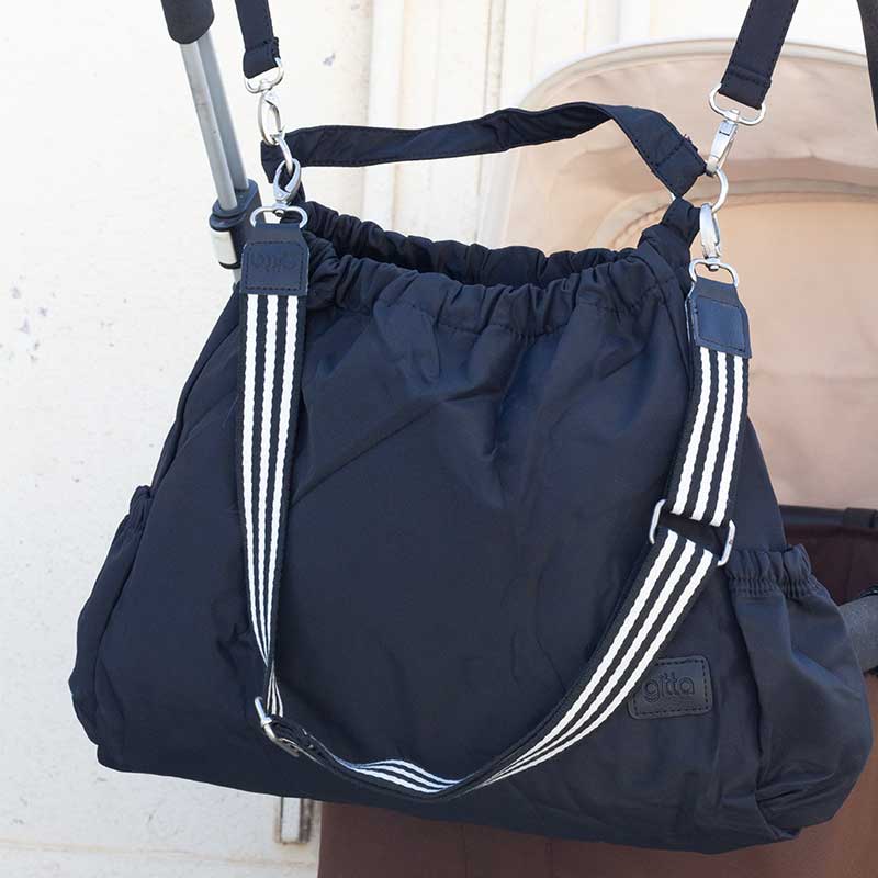 gitta Carryall Black שחור עם רצועה - gitta Carryall Black